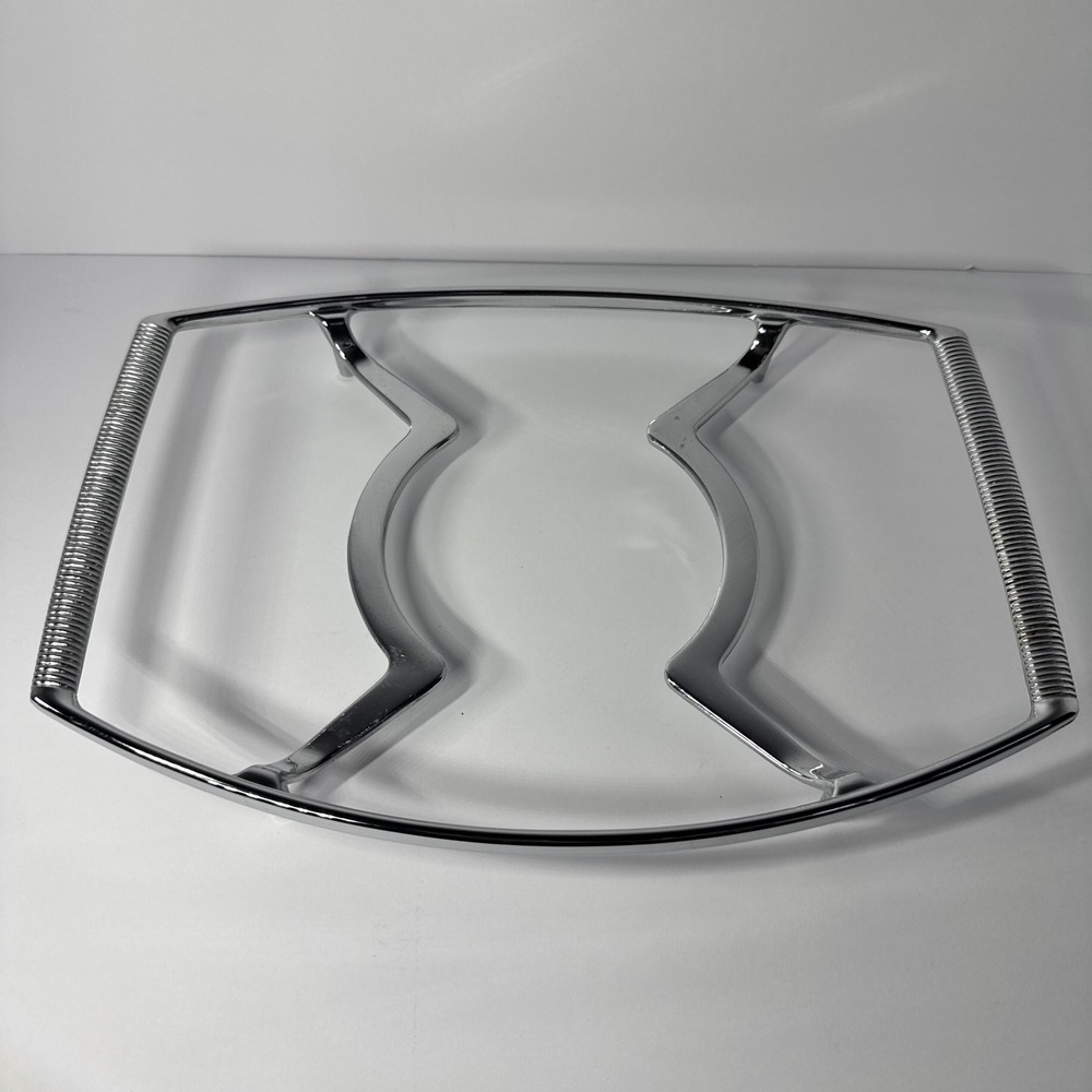 Corning Ware P-10-M-1 Vintage Chrome Casserole Trivet Cradle 10 Inch Silver MCM